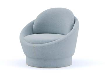 LUNA SWING - Swivel wool easy chair by Paolo Castelli - view 2